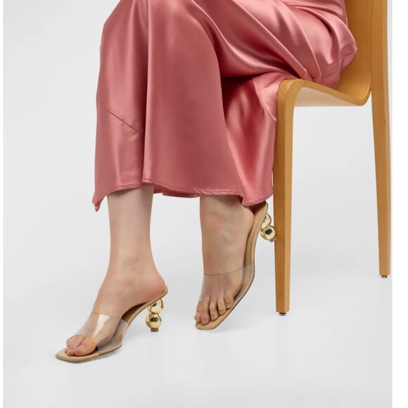 Cult Gaia Gigi Metallic Sphere-Heel Vinyl Sandals Size 41/Fits like a 10 - Picture 6 of 16